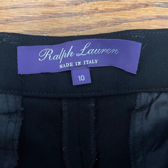 Ralph Lauren Collection Purple Label Italy Black Wool blend dress Pants Size 10 - Picture 4 of 6